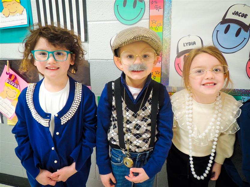 Students celebrate the 100th day of school